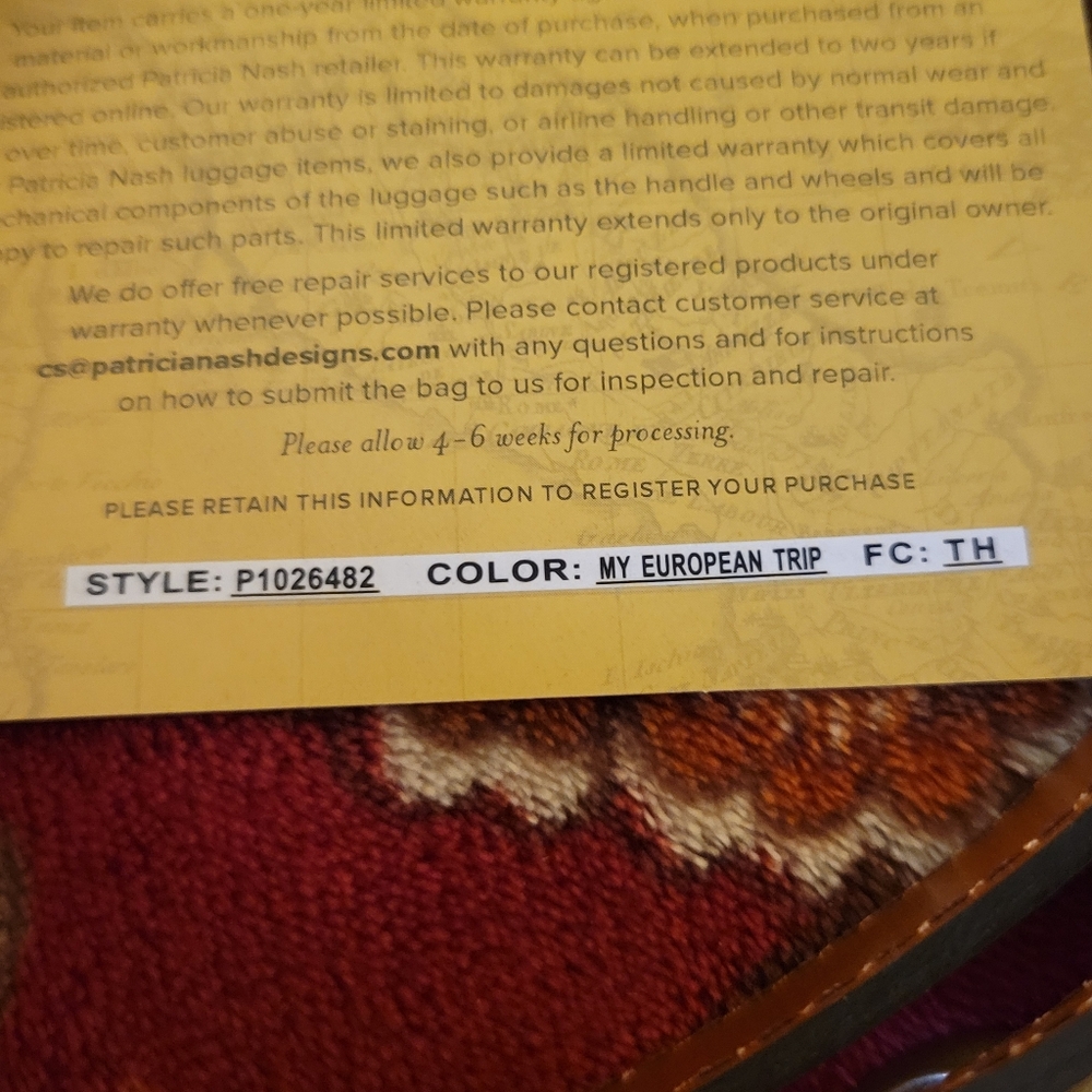 Patricia Nash European trip tote bag. - Picture 4 of 7